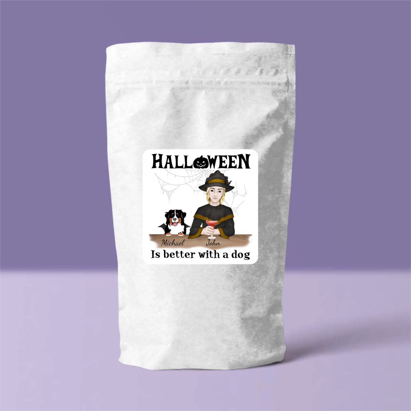 Personalized Happy Halloween Rounded Corner Stickers