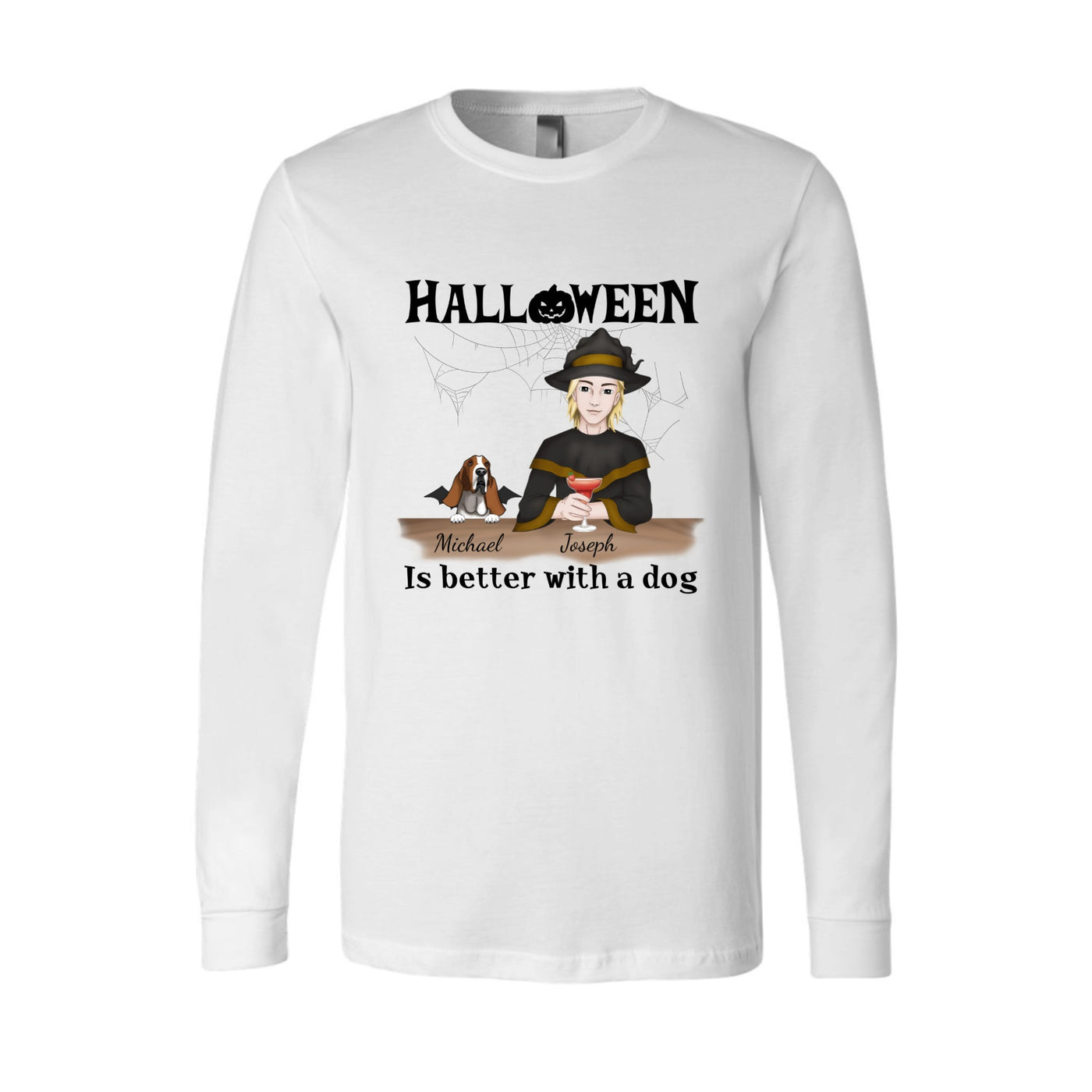 Personalized Happy Halloween Long Sleeve T-Shirt