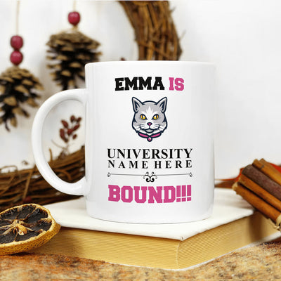 Personalized College Bound Mug - College Graduation, High School Graduation, University Bound