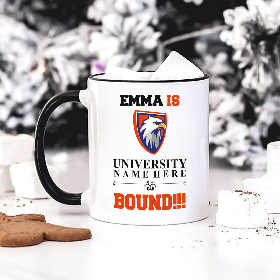 Personalized College Bound Mug - College Graduation, High School Graduation, University Bound