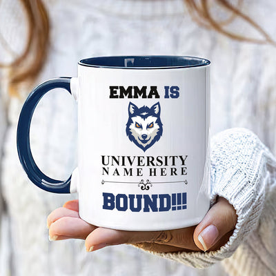Personalized College Bound Mug - College Graduation, High School Graduation, University Bound