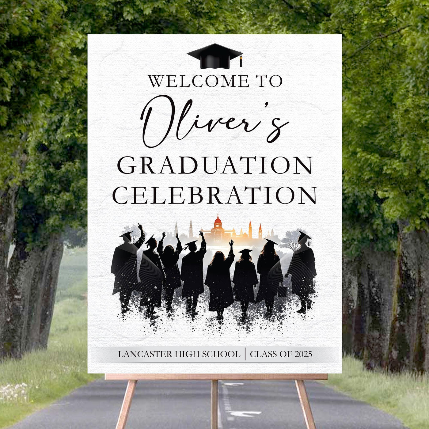 Personalized Graduation Welcome Sign, Custom Class of 2025 Party Sign