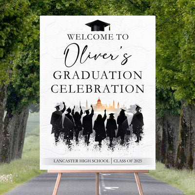 Personalized Graduation Welcome Sign, Custom Class of 2025 Party Sign