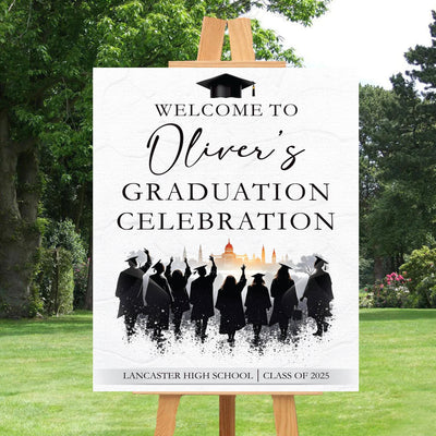 Personalized Graduation Welcome Sign, Custom Class of 2025 Party Sign
