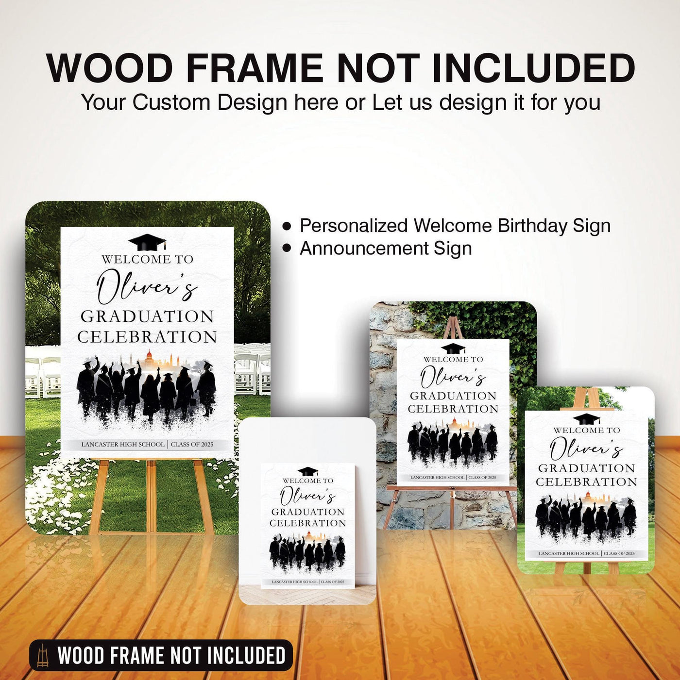 Personalized Graduation Welcome Sign, Custom Class of 2025 Party Sign