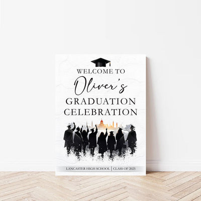 Personalized Graduation Welcome Sign, Custom Class of 2025 Party Sign