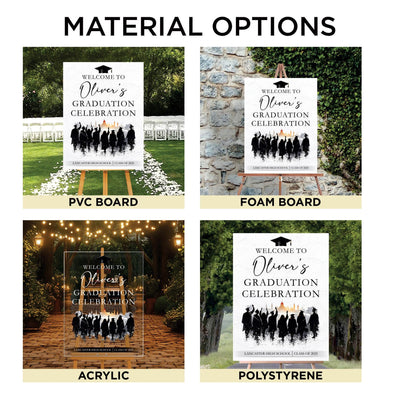Personalized Graduation Welcome Sign, Custom Class of 2025 Party Sign